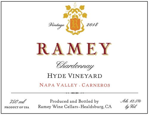 Ramey 2018 Hyde Vineyard Chardonnay (Carneros)