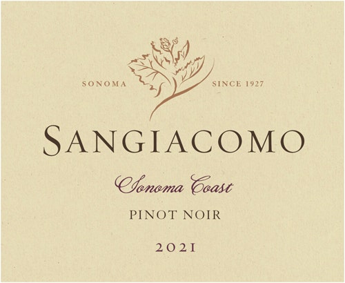 Sangiacomo 2021 Pinot Noir (Sonoma Coast)