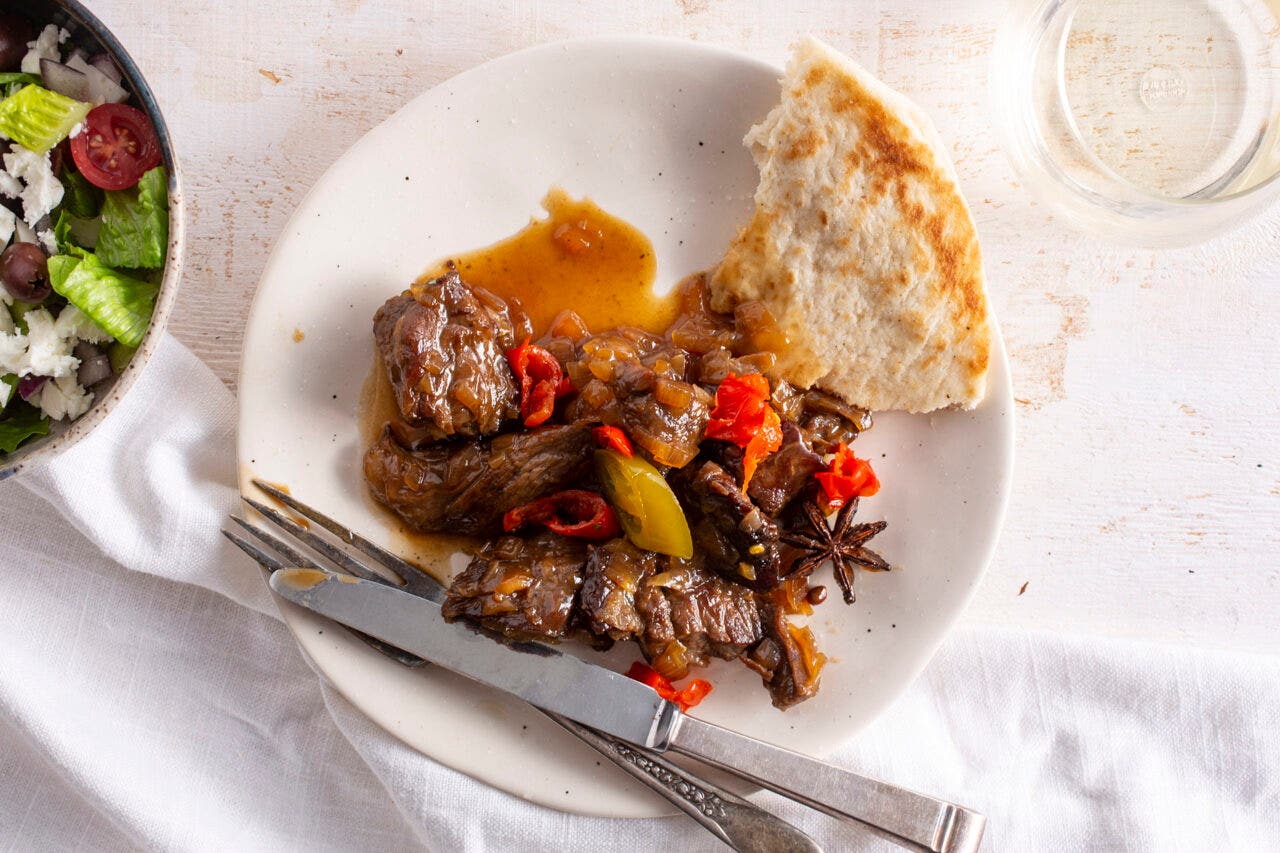 White wine braised beef with star anise