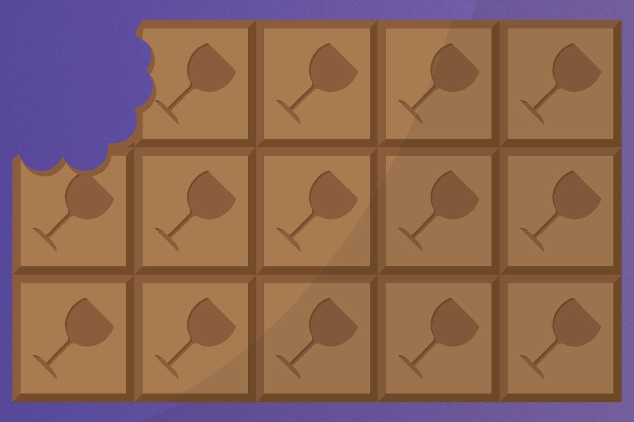 An illustration of a chocolate bar